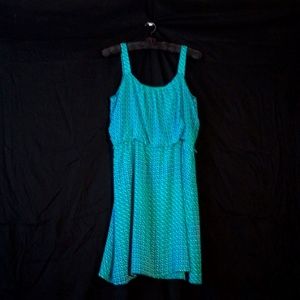 Girls Baby Doll Teal Sundress Chiffon with built in slip by NY Collection